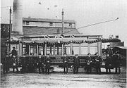 Triebwagen 2219 der Großen Berliner Straßenbahn im Depot Degnerstraße, 1912