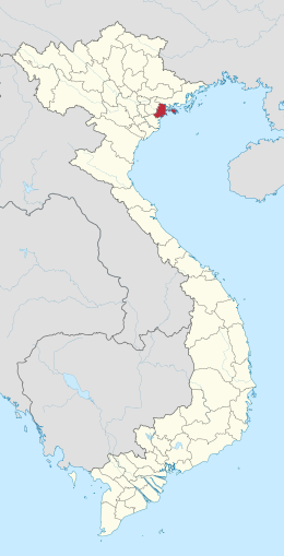 海防市在越南的位置