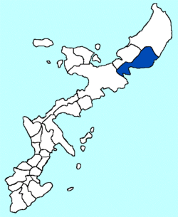 Vị trí của Higashi ở Okinawa