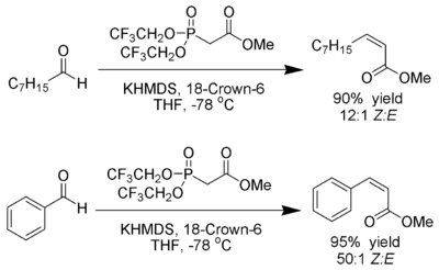 Reaktionsschema Still-Gennari-Phosphonatreaktion