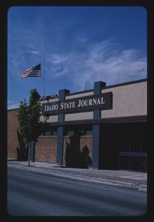 Photograph of the Idaho State Journal building in Pocatello, Idaho