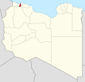 Pozicija Džafare na karti Libije