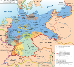Geografisk placering af Weimarrepublikken