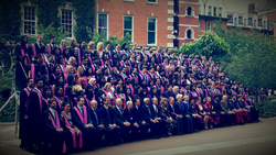 The newly conferred bachelor's degree holders after graduation at King's College London, one of the founding colleges of the University of London King's College London Medical School Graduates.png