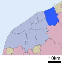 Vị trí quận Kita trên bản đồ thành phố Niigata