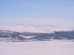 Långfjället i februari 2013, sett från Norge