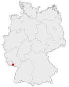 Lage der kreisfreien Stadt Zweibrücken in Deutschland