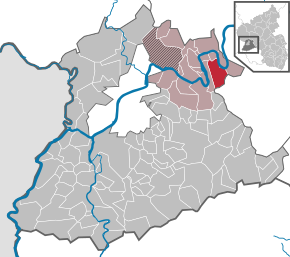 Poziția ortsgemeinde Leiwen pe harta districtului Trier-Saarburg