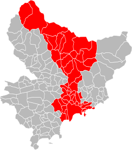 Location within the Alpes-Maritimes department