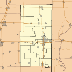 丹维尔在Vermilion County, Illinois的位置