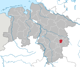 Läget för Braunschweig i Niedersachsen