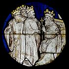 Grisaille stained glass (15th century) Magi Herod MNMA Cl23532.jpg