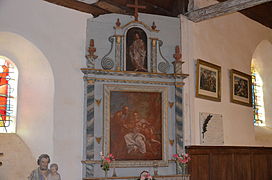L'autel dédié à la sainte famille et à saint Gourgon.