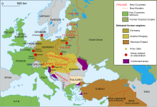 Map of territorial changes in Europe after World War I (as of 1922) Map Europe 1923-en.svg