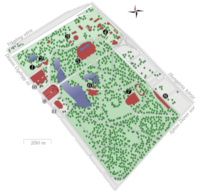 Карта городской парк будапешта венгрия.svg
