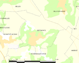 Mapa obce Septmonts