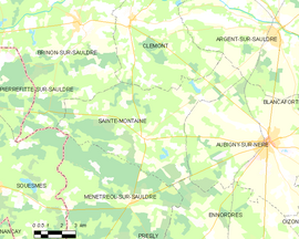 Mapa obce Sainte-Montaine