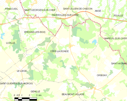 Céré-la-Ronde – Mappa