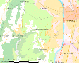 Mapa obce Seyssinet-Pariset