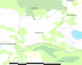 Mapa obce Peyrouse