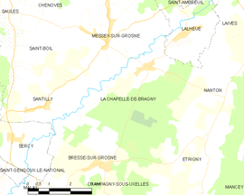 Mapa obce La Chapelle-de-Bragny