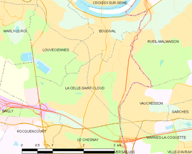Mapa obce La Celle-Saint-Cloud