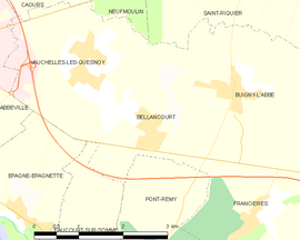 Mapa obce Bellancourt