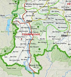 نقشه استان چامپاساک