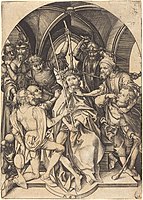 Martin Schongauer, Crowning Christ with Thorns