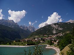 Skyline of Molveno