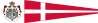 Koninklijke wimpel van Denemarken, gebruikt door Koningin Margrethe II