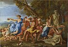 Nicolas Poussin - Backanal framför Pans staty (1632–1633)