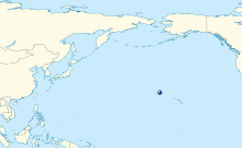 The location of the exercise in the Pacific Ocean in the vicinity of 23deg, -170deg North Pacific location map 2.svg