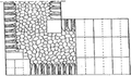 Opus reticulatum-tehnikas müüri läbilõige ülaltvaates