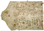 En portolan (sjökort) av Giacomo Russo från Messina, 1533.