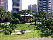 Posto policial no Parque Ecológico do Rio Cocó em Fortaleza.