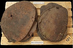 Sechs Gar- oder Reißkupferscheiben im Archäologischen Museum Hamburg