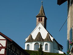 Bergkirche Rheinau St. Nikolaus mit Apsiden aus dem 16. Jahrhundert