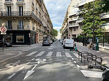 Rue Stanislas au niveau de la rue de Cicé (située à gauche).