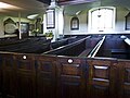 The church pews