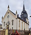 Turm der Kirche mit Ausstattung