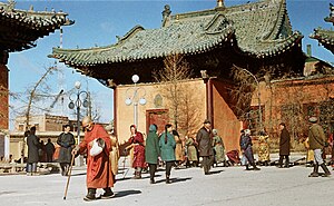 en: The Gandan Monastery in Ulan Bator, Mongol...