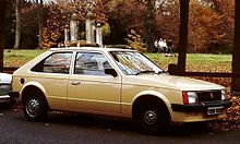 The Vauxhall Astra Mk I, in production from 1979 to 1984 Vauxhall Astra Mk I Clare.jpg