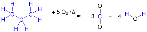 Propan reaction