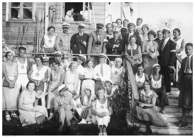 Członkowie podczas regat na Jez. Trockim 1932