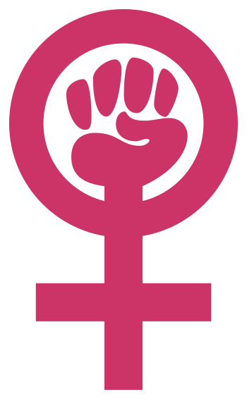 Woman-power symbol (clenched fist in Venus sig...
