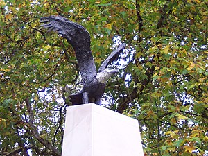 Detail of the bronze eagle