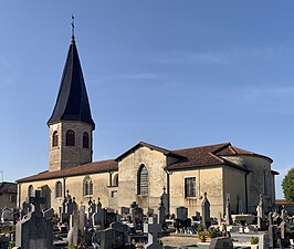 Gedraaide toren van de kerk van Lupus Servatus
