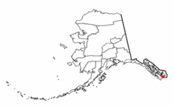 Расположение Метлакатла, Аляска