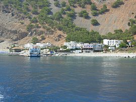 View of Agia Roumeli from the ferry